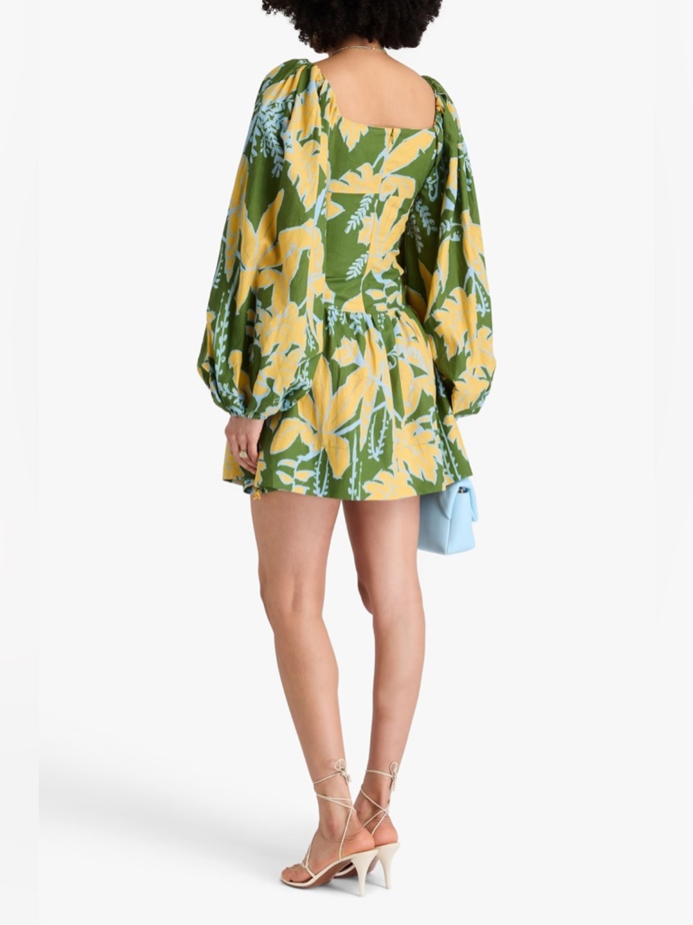 This item is a FARM RIO Lace-up floral-print linen-blend mini dress - Picture 13 of 13